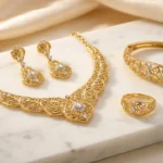 ست طلا زنانه ظریف و هماهنگ
